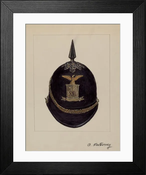Framed Print : Full Dress Helmet, c. 1936. Creator: Aaron Fastovsky Framed Print : Full Dress Helmet, c. 1936. Creator: Aaron Fastovsky