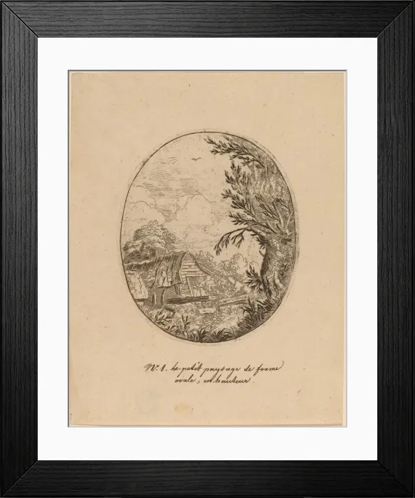 Framed Print : Hamlet between the Trees, probably c. 1645 / 1656. Creator: Allart van Everdingen Framed Print : Hamlet between the Trees, probably c. 1645 / 1656. Creator: Allart van Everdingen