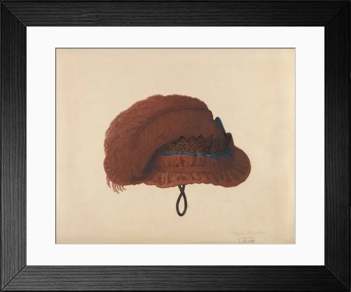 Framed Print : Hat, 1937. Creator: Marie Famularo Framed Print : Hat, 1937. Creator: Marie Famularo