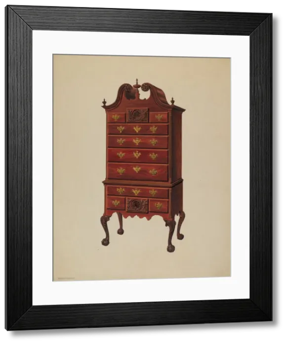 Framed Print : Highboy, c. 1937. Creator: Harry Eisman Framed Print : Highboy, c. 1937. Creator: Harry Eisman