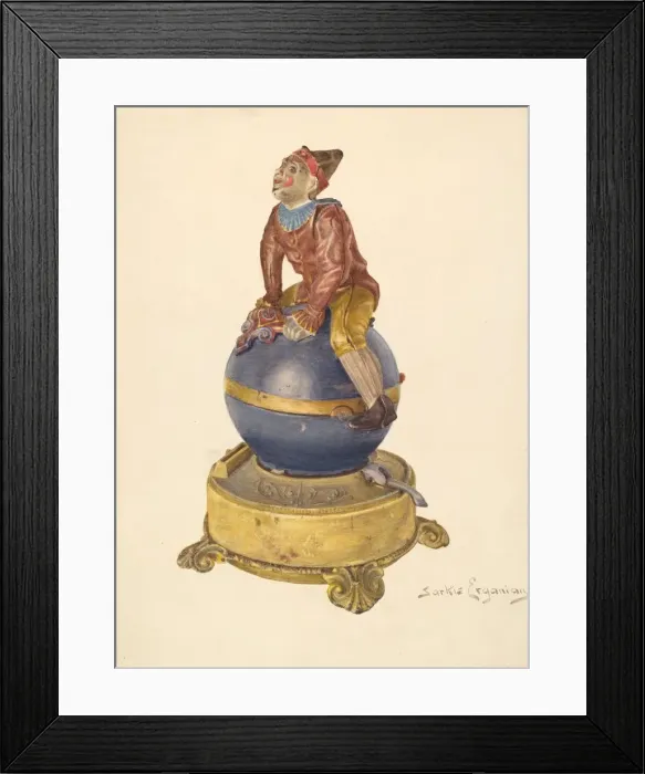 Framed Print : Iron Toy Bank, c. 1940. Creator: Sarkis Erganian Framed Print : Iron Toy Bank, c. 1940. Creator: Sarkis Erganian