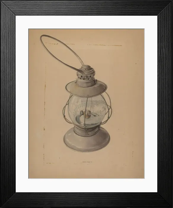 Framed Print : Kerosene Lantern, 1939. Creator: Samuel Faigin Framed Print : Kerosene Lantern, 1939. Creator: Samuel Faigin