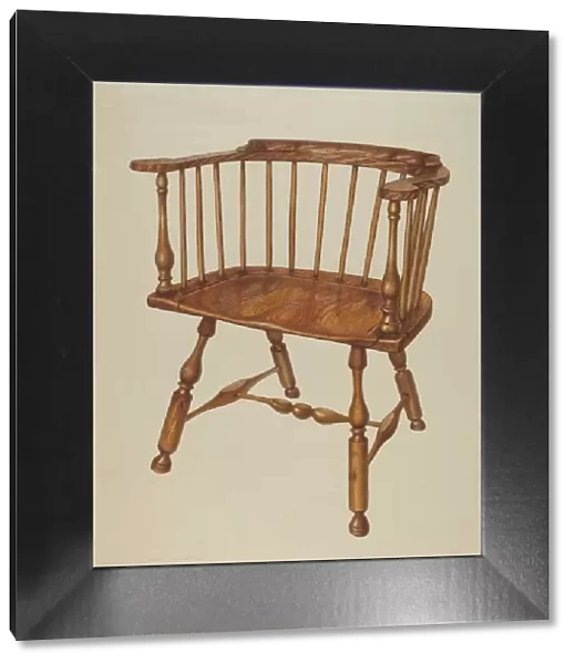 Low-back Stretcher Chair, c. 1942. Creator: Edward L Loper