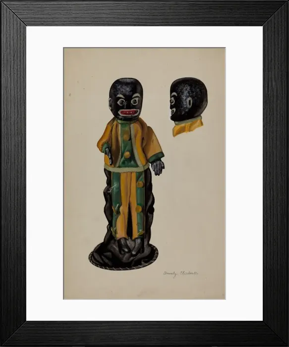 Framed Print : Negro Hand Puppet, c. 1936. Creator: Beverly Chichester Framed Print : Negro Hand Puppet, c. 1936. Creator: Beverly Chichester