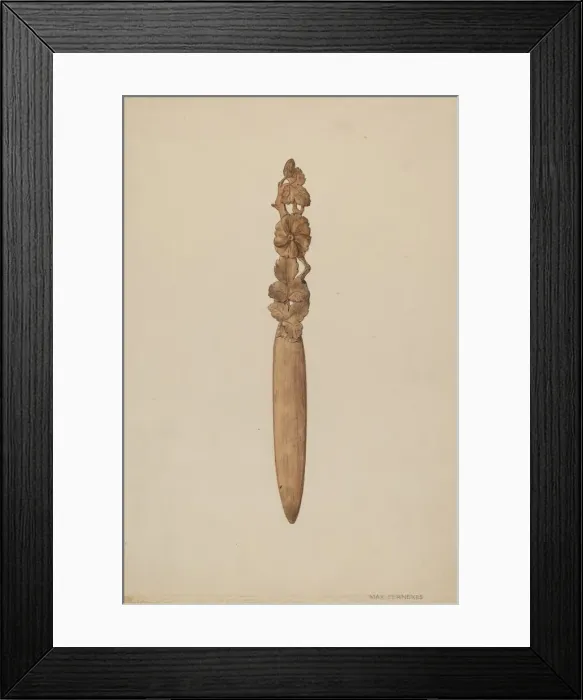 Framed Print : Paper Knife, c. 1938. Creator: Max Fernekes Framed Print : Paper Knife, c. 1938. Creator: Max Fernekes