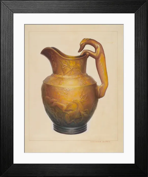Framed Print : Pitcher, 1935 / 1942. Creator: Samuel W. Ford Framed Print : Pitcher, 1935 / 1942. Creator: Samuel W. Ford