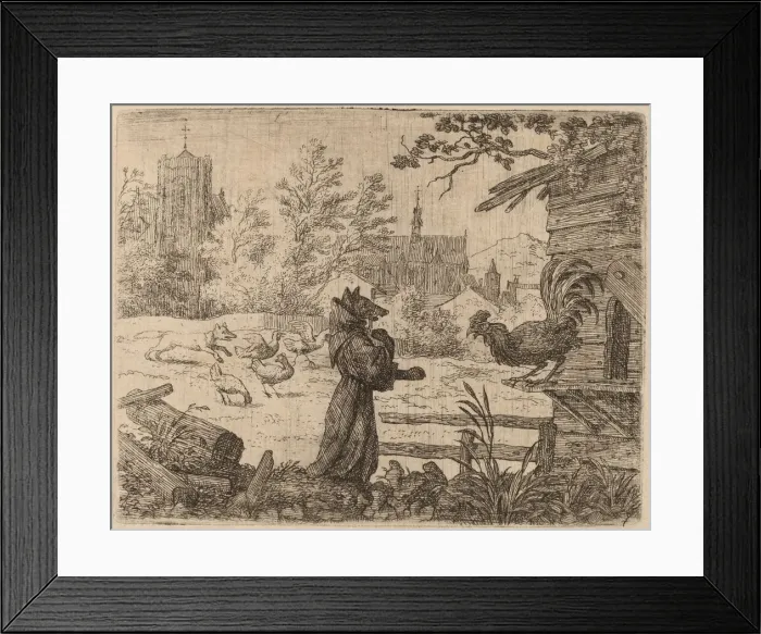 Framed Print : Reynard Disguised as a Monk, probably c. 1645 / 1656. Creator: Allart van Everdingen Framed Print : Reynard Disguised as a Monk, probably c. 1645 / 1656. Creator: Allart van Everdingen