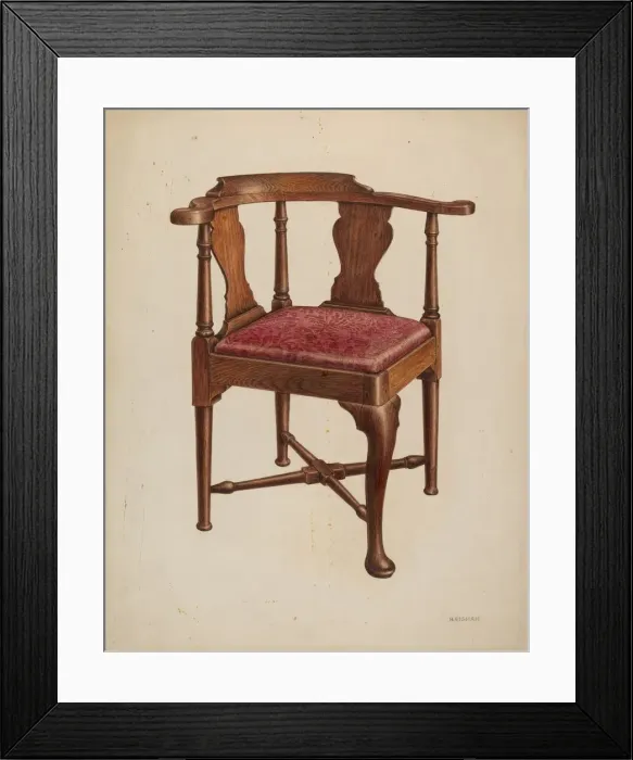 Framed Print : Roundabout Chair, c. 1940. Creator: Harry Eisman Framed Print : Roundabout Chair, c. 1940. Creator: Harry Eisman