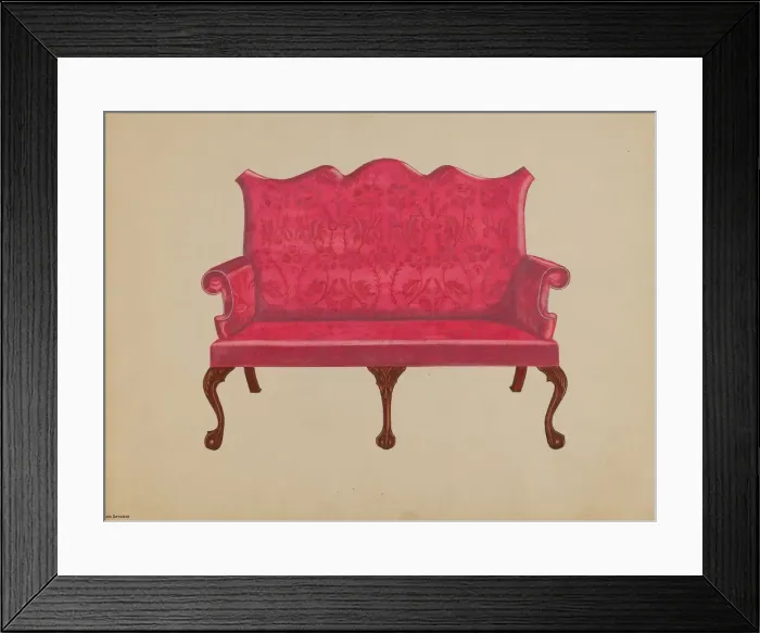 Framed Print : Settee, 1936. Creator: John Dieterich Framed Print : Settee, 1936. Creator: John Dieterich