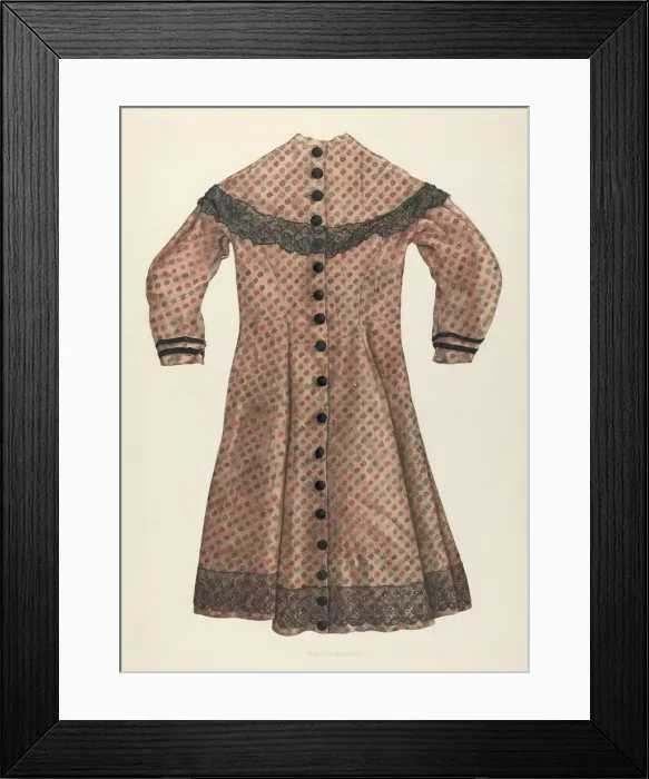 Framed Print : Challis Girls Dress, c. 1937. Creator: Max Fernekes Framed Print : Challis Girls Dress, c. 1937. Creator: Max Fernekes