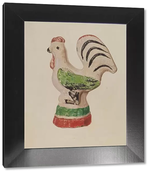 Chalkware Rooster, c. 1940. Creator: Betty Fuerst