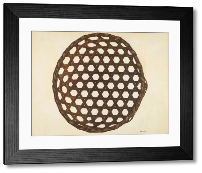 Framed Print : Cheese Basket, c. 1941. Creator: George File Framed Print : Cheese Basket, c. 1941. Creator: George File