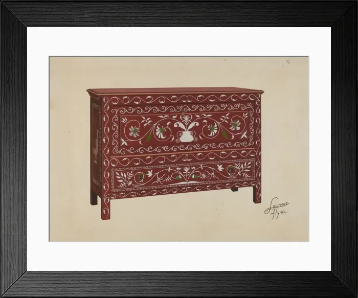 Framed Print : Chest (Front View), c. 1936. Creator: Lawrence Flynn Framed Print : Chest (Front View), c. 1936. Creator: Lawrence Flynn