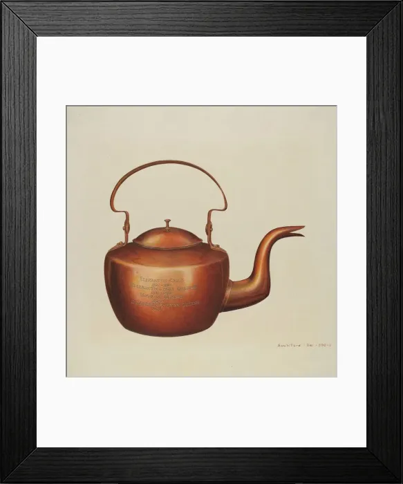 Framed Print : Copper Kettle, c. 1939. Creator: Samuel W. Ford Framed Print : Copper Kettle, c. 1939. Creator: Samuel W. Ford
