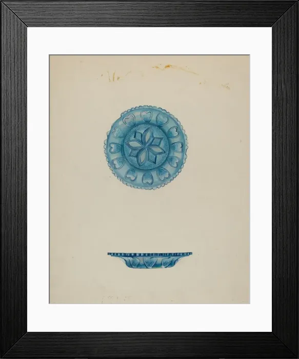 Framed Print : Cup Plate, c. 1936. Creator: Roberta Elvis Framed Print : Cup Plate, c. 1936. Creator: Roberta Elvis