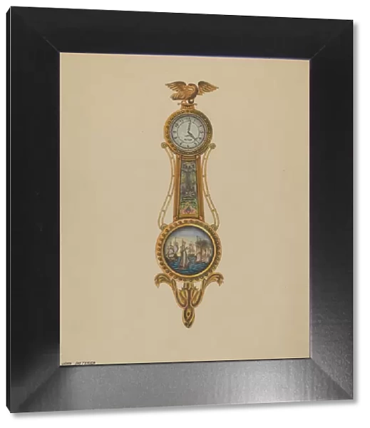 Clock, c. 1938. Creator: John Dieterich