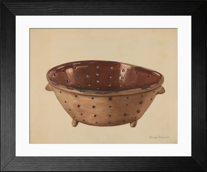 Framed Print : Colander, c. 1936. Creator: Yolande Delasser Framed Print : Colander, c. 1936. Creator: Yolande Delasser
