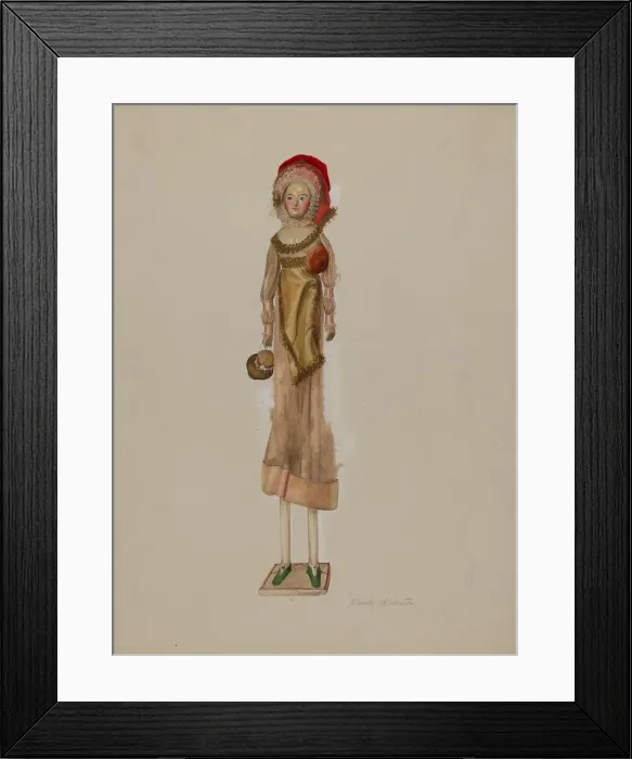 Framed Print : Dairy Maid Doll, c. 1937. Creator: Beverly Chichester Framed Print : Dairy Maid Doll, c. 1937. Creator: Beverly Chichester