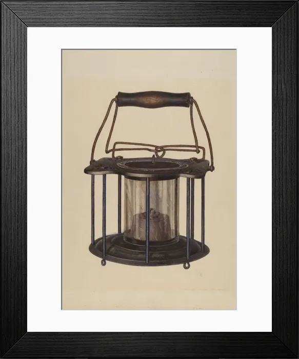 Framed Print : Combination Lantern  /  Stove, c. 1939. Creator: Edward L Loper