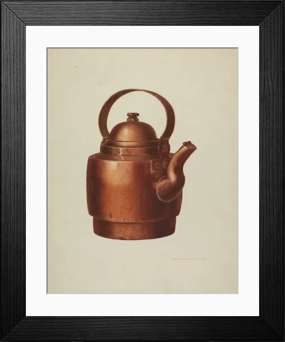Framed Print : Copper Kettle, c. 1939. Creator: Edward L Loper Framed Print : Copper Kettle, c. 1939. Creator: Edward L Loper