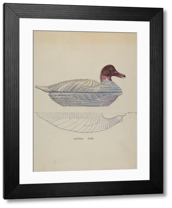 Framed Print : Covered Dish, c. 1936. Creator: Roberta Elvis Framed Print : Covered Dish, c. 1936. Creator: Roberta Elvis