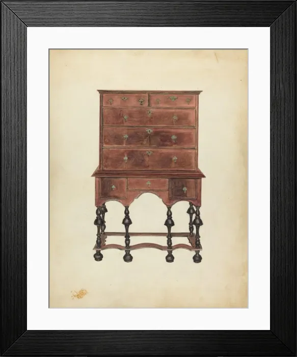 Framed Print : Chest of Drawers, c. 1939. Creator: Harry Eisman Framed Print : Chest of Drawers, c. 1939. Creator: Harry Eisman