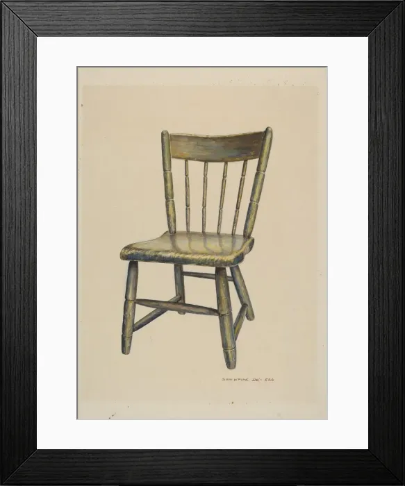Framed Print : Childs Chair, c. 1937. Creator: Samuel W. Ford Framed Print : Childs Chair, c. 1937. Creator: Samuel W. Ford