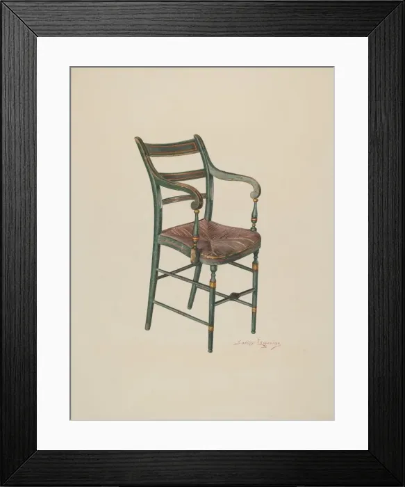 Framed Print : Dining Room Chair, c. 1940. Creator: Sarkis Erganian Framed Print : Dining Room Chair, c. 1940. Creator: Sarkis Erganian