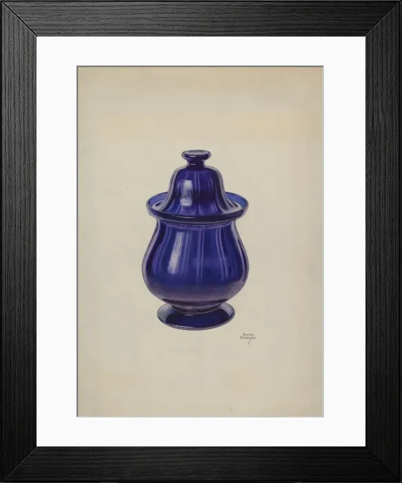 Framed Print : Covered Sugar Bowl, c. 1940. Creator: Beverly Chichester Framed Print : Covered Sugar Bowl, c. 1940. Creator: Beverly Chichester