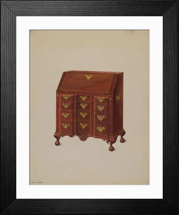 Framed Print : Childs Desk, c. 1937. Creator: Harry Eisman Framed Print : Childs Desk, c. 1937. Creator: Harry Eisman