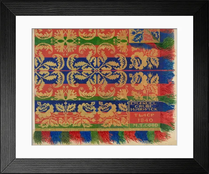 Framed Print : Coverlet, c. 1936. Creator: Albert Eyth Framed Print : Coverlet, c. 1936. Creator: Albert Eyth
