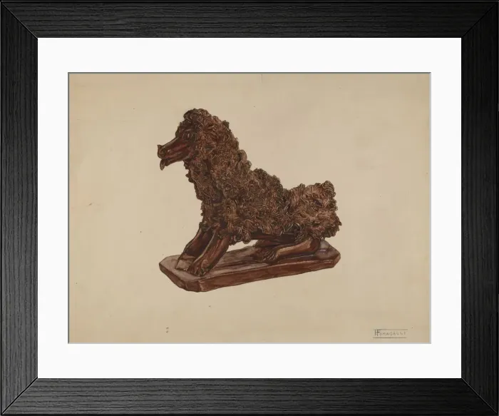 Framed Print : Dog Statuette, c. 1940. Creator: Frank Fumagalli Framed Print : Dog Statuette, c. 1940. Creator: Frank Fumagalli
