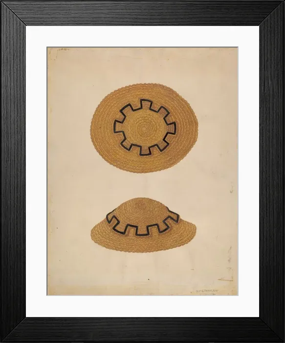 Framed Print : Childs Hat, 1936. Creator: Marie Famularo Framed Print : Childs Hat, 1936. Creator: Marie Famularo
