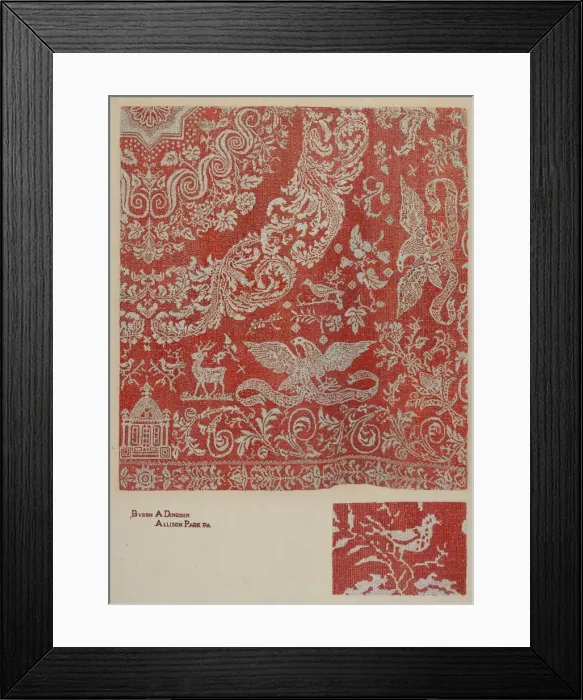 Framed Print : Coverlet, c. 1941. Creator: Byron Dingman Framed Print : Coverlet, c. 1941. Creator: Byron Dingman