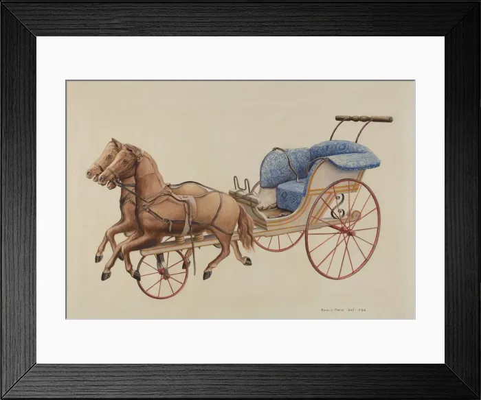 Framed Print : Doll Carriage, c. 1939. Creator: Samuel W. Ford Framed Print : Doll Carriage, c. 1939. Creator: Samuel W. Ford