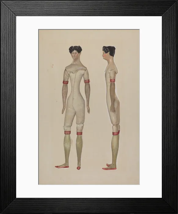 Framed Print : Doll, c. 1936. Creator: Beverly Chichester Framed Print : Doll, c. 1936. Creator: Beverly Chichester
