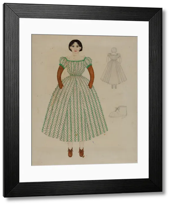 Framed Print : Doll, c. 1936. Creator: Marie Famularo Framed Print : Doll, c. 1936. Creator: Marie Famularo