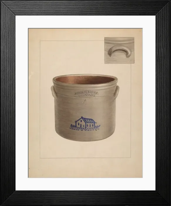 Framed Print : Crock, c. 1937. Creator: John Fisk Framed Print : Crock, c. 1937. Creator: John Fisk