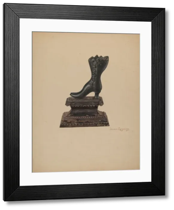 Framed Print : Door Stop, c. 1939. Creator: Sarkis Erganian Framed Print : Door Stop, c. 1939. Creator: Sarkis Erganian