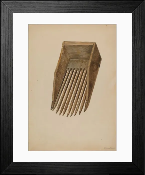 Framed Print : Cranberry Harvesting Scoop, c. 1942. Creator: William Frank Framed Print : Cranberry Harvesting Scoop, c. 1942. Creator: William Frank