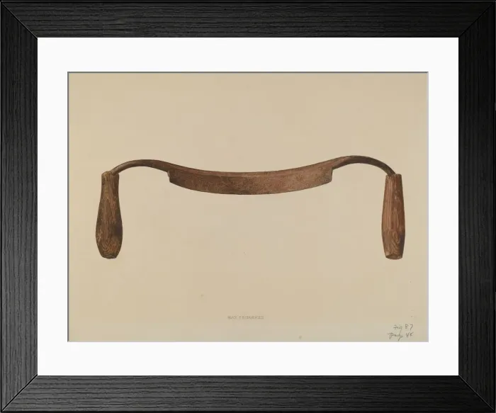 Framed Print : Drawknife, c. 1938. Creator: Max Fernekes Framed Print : Drawknife, c. 1938. Creator: Max Fernekes