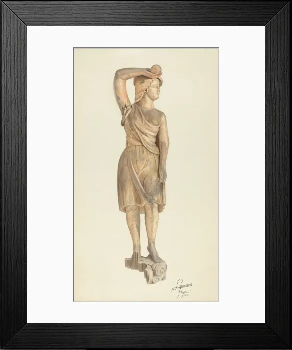 Framed Print : Circus Wagon Figure, 1938. Creator: Lawrence Flynn Framed Print : Circus Wagon Figure, 1938. Creator: Lawrence Flynn