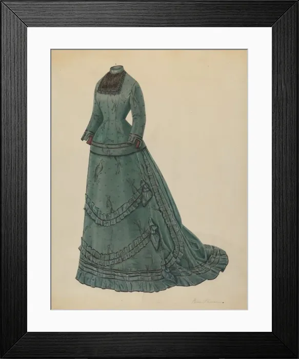 Framed Print : Dress, 1935 / 1942. Creator: Bessie Forman Framed Print : Dress, 1935 / 1942. Creator: Bessie Forman