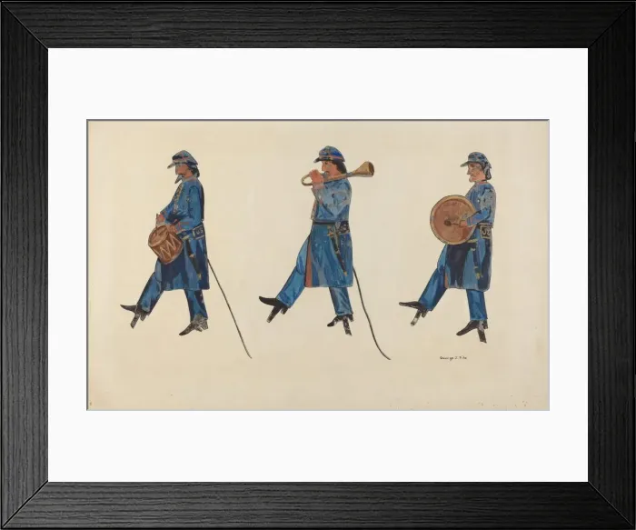 Framed Print : Civil War Soldiers, 1935 / 1942. Creator: George File Framed Print : Civil War Soldiers, 1935 / 1942. Creator: George File
