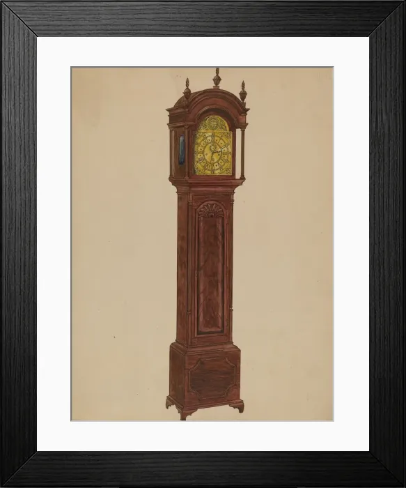 Framed Print : Clock Case, c. 1936. Creator: John Dieterich Framed Print : Clock Case, c. 1936. Creator: John Dieterich