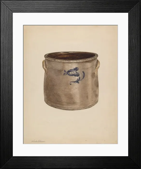 Framed Print : Crock, probably 1937 / 1938. Creator: Yolande Delasser Framed Print : Crock, probably 1937 / 1938. Creator: Yolande Delasser
