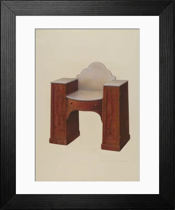 Framed Print : Dressing Table, c. 1939. Creator: William H Edwards Framed Print : Dressing Table, c. 1939. Creator: William H Edwards