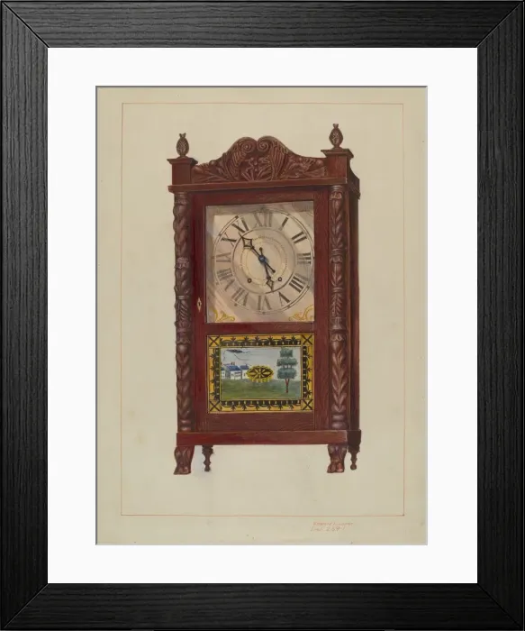 Framed Print : Clock, 1935  /  1942. Creator: Edward L Loper