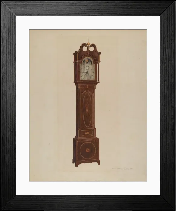Framed Print : Clock, 1937. Creator: Harry Eisman