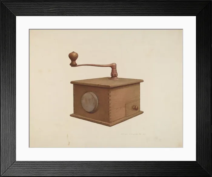 Framed Print : Coffee Grinder, c. 1940. Creator: William H Edwards